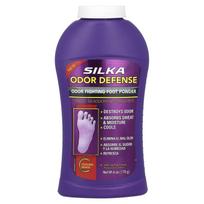 Silka, Odor Defense, Deodorizing Foot Powder, 6 oz (170 g) blue