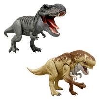 Mattel Jurassic World Shiny Roaring and Roaring Dystortus Set of Dinosaur Ages 4 and (JURASSIC WORLD) T-Rex Rex, 2, Kids' Figures, Toys, Up,
