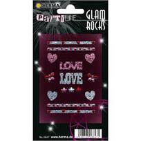 Herma Glam Rocks Sticker (Rose w/ Stones)