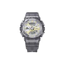 Casio G SHOCK Kvarcinis Mechanizmas Dervos Dirželis Laikrodis Moteriškas Laikrodis Pilkas Ciferblatas GMA-S110GS-8APR Regular Watch Box gray