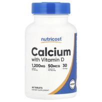 Nutricost, Calcium with Vitamin D, 60 tablets