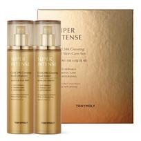 Tony Moly Super Intense Gold 24K Ginseng Snail Toner 140ml + Emulsion 140ml set, 1 piece beige