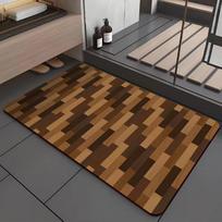 Medžio rašto greitai džiūstanti diatomito molio vonios kilimėlis - Sugeriantis ir lengvai valomas 50x80cm brown