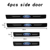 Carbon Fiber Car Paste Door Sill Anti Scratch For Ford B-Max cmax smax KA st line Galaxy Explorer Expedition Mondeo Accessories black