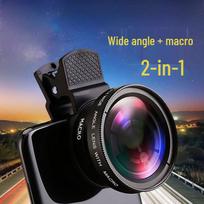 OLOEY 2-in-1 Wide-Angle & Macro Phone Camera Lens Kit black