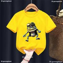 Crazy Frog Anime Animacinis Spaudinys Vaikų Marškinėliai Vaikų Marškinėlis Moteriška Palaidinė Berniukų Viršus Suaugusiems Vaikams Tėvų ir Vaikų Vyriškas Medvilninis Marškinėlis 120 yellow