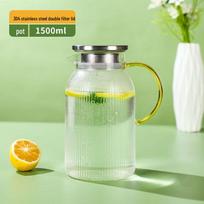 Borosilicate Glass Cold Water Pitcher beige