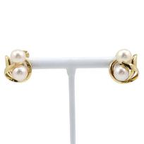MIKIMOTO Pearl Earring K14 Yellow Gold/Pearl 7.3g Women Used