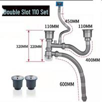 LISM Universal Anti-Odor Kitchen Sink Drain Pipe gray
