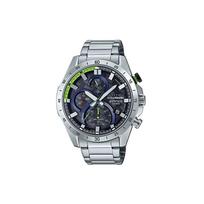 Casio Edifice Scuderia Alpha Tauri Formula Racing Bendradarbiavimas Vandeniui atsparus Sportinis Kvarcinis Laikrodis Nerūdijančio Plieno Apyrankė Vyriški Laikrodžiai Mėlynas EFR-571AT-1A Silver Strap gray