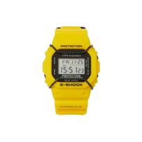 Casio X N.Hoolywood X G-Shock Quartz Movement Resin Strap Watch Black Dial Unisex watches 9222-AC08 Yellow Strap black