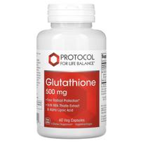 Protocol for Life Balance, Glutationas, 500 mg, 60 daržovių kapsulių