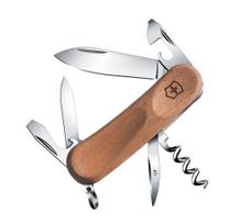 VICTORINOX Evolution Wood 10 Swiss Army Knife Multifunctional Knife Trekking Hiking Mountain Climbing Equipment Corkscrew with Flathead Screwdriver white