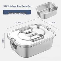 304 Stainless Steel Compartmentalized Lunch Box white