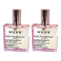 Nuxe Will Prodigy Multi Floral Oil + Cotton Towel, 2 packs, 100ml gray