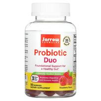 Jarrow Formulas, probiotic duo, raspberry, 3 billion, 50 gummies