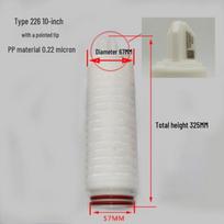 Folded PP/PTFE Microporous Filter Cartridge 3 Pieces gray