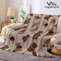 Meškiukas Patchwork Flanelinis pledas Šiltas Minkštas Helovinas Kalėdos Sofa Šiltas Jaukus Dekoratyvinis Dekoras Dovana Visam Sezonui Size: 150*200cm, Weight: 320 GSM