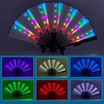 Lolita Led Light-Up Lace Fan Ktv Bar Disco Party Glowing Fan Atmosphere Performance Fan Prop black