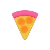 1/3Pcs Creatively Pizza Slice Shaped Toy Stress Anxiety Relief Squeezed Toy Colorful Soft Funny Sensory Decompression Toy One Size orange