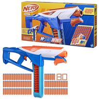Nerf N serijos begalinis šaudyklė, 80 N1 šovinių, skirtų N serijai, mūšio diržas, į kurį galima įdėti 40 šovinių, sportinis šaudymo žaislas, žaidimas patalpose ir lauke, blue