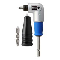 ANEX Super Mini priveržimo varžtai kampuose ir ankštose vietose Mažas gręžtuvas L formos adapteris, Tipas, AKL-560 [Vietoms], 155g, Kampinis vairuotojas, gray
