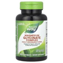 Nature's Way, Magnesium Glycine Complex, 220 mg, 120 Vegan Tablets (110 mg per tablet)