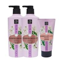 Mise-en-scène Floral Boutique Perfume Shampoo Jasmine & Muguet 650ml x2 + Treatment 300ml gray