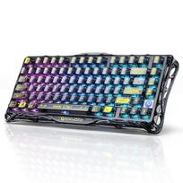 GravaStar K1 Lite Skaidri Žaidimų Bluetooth Skaidri RGB JAV Išdėstymo Mechaninė Klaviatūra Skaidriai Juodai Klaviatūrai, Belaidė, 75% Išdėstymas,