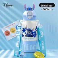 Disney Stitch 500ml 316 nerūdijančio plieno termosinė puodelis su šiaudeliu white