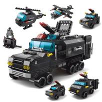 [Real Night-Lego suderinamas blokų paketas] E Police Commando transporto priemonių rinkinys E, mišinys gray