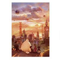 Tenyo 1000 dalių dėlionė Disney Atsimenant saulėlydį (Baymax) [Drobės stilius] (51x73,5 cm) beige