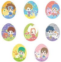 Bell Fine Digimon Adventure Trading Egg Shape Can Badge 8 pieces BOX