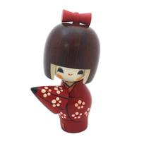 Kojo Kokeshi Dirbtuvės Kokeshi Lietaus lašas Pagaminta Japonijoje black