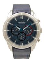 Chronografas 10 ATM Vandens mėlynumo [Technos] Laikrodis, Atsparus, T6673SN, Vyriškas, black