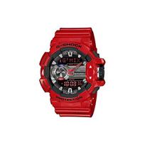 Casio G-Squad G-Shock GBA-400 Muzikos Tema Bluetooth Prijungiamas Sportinis Laikrodis 200m Atsparus Vandeniui Atsparus Smūgiams Kvarcinis Mechanizmas Dervos Dirželis GBA-400-4A Red Strap black