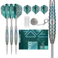 TARGET Darts Rove Steel Tip Swiss Point Tungsten Dart Barrel Steel Tip Darts Green Silver Swiss Point Tool Professional Dart Set Darts, 90% Set, gray
