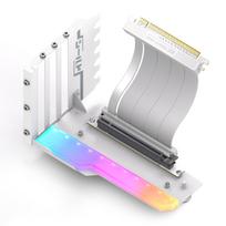 „Shield“ serijos naujas RGB vertikalus GPU laikiklis vertikalus vaizdo plokštės laikiklis ARGB 5V 3 kontaktų LED šviesos sinchronizavimas, suderinamas su PCIe X16 Gen4 visiškai atidarytas PCIe balta