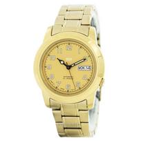 Refurbished Seiko 5 Gold Dial Automatic 21 Jewels SNKK38J1 Men's Watch auksas