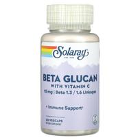 Solaray, beta-glucan, vitamin C, 60 veggie capsules