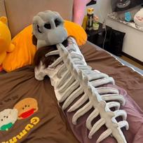 Dinozaurų skeleto pliušinis žaislas skrybėlė - Kūrybiškas vaikų galvos apdangalas Dinosaur Skeleton Set black