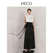 HECO Bamboo Hidden New Chinese Style Horse-Face Skirt S juoda