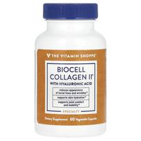 The Vitamin Shoppe, Biocell Collagen II, su hialurono rūgštimi, 60 daržovių kapsulių