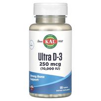 KAL, Ultra D-3, 250mcg (10,000IU), 120 tablets
