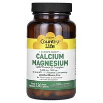 Country Life, Target-Mins, Calcium Magnesium with Vitamin D Complex, 120 Veggie Capsules