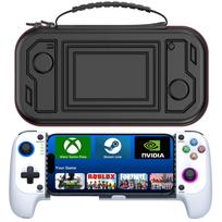 Elekasumi Smartphone Controller Compatible with RGB Game Supports Xbox Mobile Hall Rapid Vibration Low Case Smartphone Compatible Case (with Case) - black