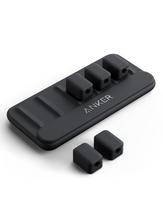 Anker Magnetic Cable Holder Magnetic Cable Holder Compatible with Lightning Micro and Other Cables Desk Organizer - Cable, USB-C, USB, - (Black) juoda