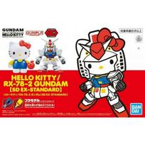 Sd Gundam Ex Standartinis Hello Kitty Rx 78 2 Gundam spalvotas plastikinis modelis black