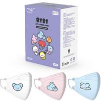 Young Breath Edge Line Friends BT21 Art Symbol Bird Beak Color Mask Small KOYA Minini 3 tipai x 10p rinkinys, 30 lapų, 1 rinkinys, balta, šviesiai rožinė, dangus white