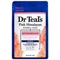 Dr. Teal's Pink Himalayan Mineral Soak Restore and Replenish Pure Epsom vonios druska ir eteriniai aliejai, 1,36 kg, 1 vnt. pink